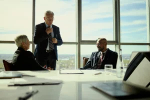 College and training-provider leaders planning their hiring in a meeting
