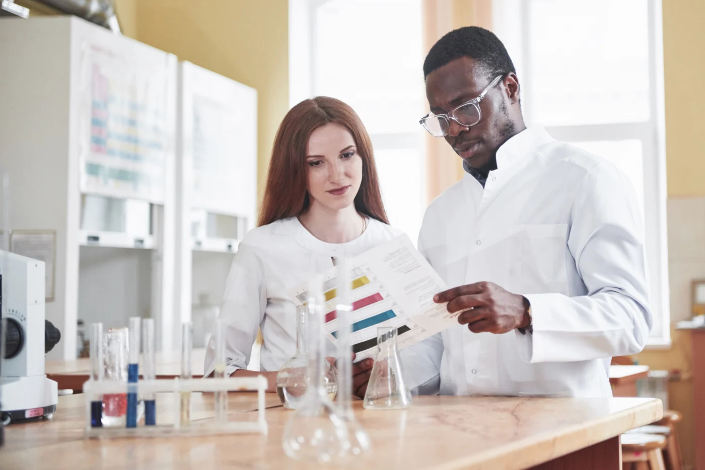 A T Level student on an industry placement working alongside a member of staff in a real workplace